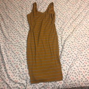 yellow/ orange stripped dress